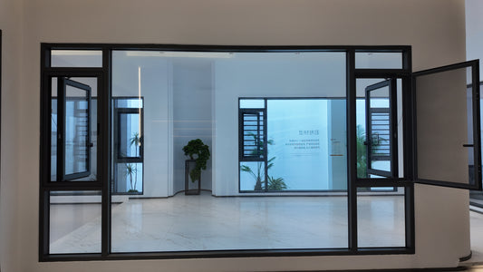 112 Series Modern Aluminum Alloy Casement Windows Broken Bridge Sound Insulation Tempered Glass Screen for Integrated Floor