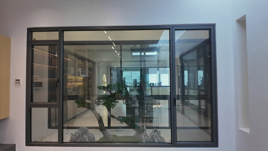 Swing-Open Aluminum Alloy Casement Windows Soundproof Features Broken Bridge Design for Sealed Balconies Stainless Steel Screen